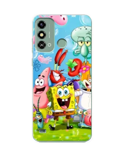 Чехол для ZTE Blade A53 с картинкой «Губка Боб и друзья» Чехол для ZTE Blade A53 с картинкой «Губка Боб и друзья»