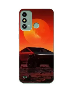 Чехол для ZTE Blade A53 с картинкой «Cybertruck на Марсе»
