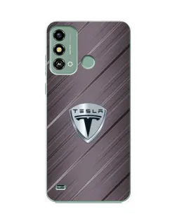 Чехол для ZTE Blade A53 с картинкой «Металлическая текстура Tesla»