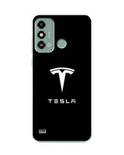 Чехол для ZTE Blade A53 с картинкой «Tesla White Logo»