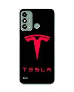 Чехол для ZTE Blade A53 с картинкой «Tesla Red Logo»