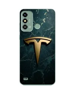 Чехол для ZTE Blade A53 с картинкой «Мраморная Tesla Gold»