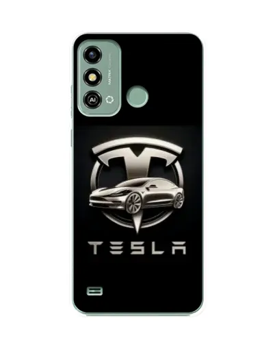 Чехол для ZTE Blade A53 с картинкой «Tesla — серебристое авто» Чехол для ZTE Blade A53 с картинкой «Tesla — серебристое авто»