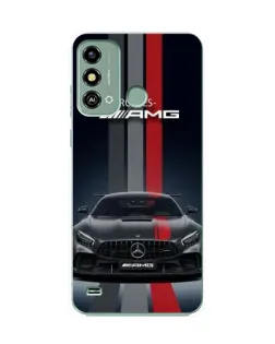 Чехол для ZTE Blade A53 с картинкой «Mercedes — белый карбон»