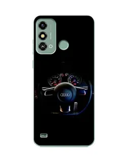 Чехол для ZTE Blade A53 с картинкой «Салон Audi — руль»