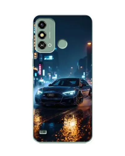Чехол для ZTE Blade A53 с картинкой «Ночной город и Audi» Чехол для ZTE Blade A53 с картинкой «Ночной город и Audi»
