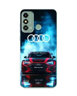 Чехол для ZTE Blade A53 с картинкой «Audi Sport — неон»