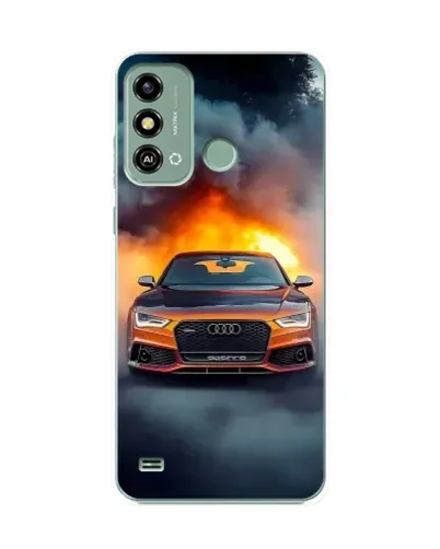 Чехол для ZTE Blade A53 с картинкой «Audi в огненном дыму» Чехол для ZTE Blade A53 с картинкой «Audi в огненном дыму»
