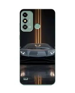 Чехол для ZTE Blade A53 с картинкой «Lamborghini золотые линии»