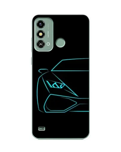 Чехол для ZTE Blade A53 с картинкой «Голубой силуэт Lamborghini» Чехол для ZTE Blade A53 с картинкой «Голубой силуэт Lamborghini»