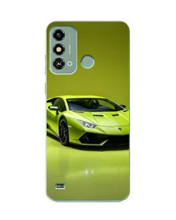 Чехол для ZTE Blade A53 с картинкой «Салатовый Lamborghini Huracan»