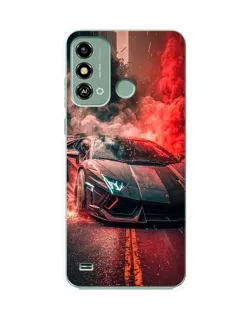 Чехол для ZTE Blade A53 с картинкой «Lamborghini красный дым»