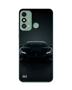 Чехол для ZTE Blade A53 с картинкой «Черный Lamborghini Aventador»