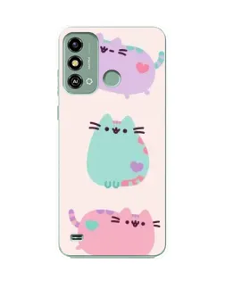 Чехол для ZTE Blade A53 с картинкой «Pusheen трио» Чехол для ZTE Blade A53 с картинкой «Pusheen трио»