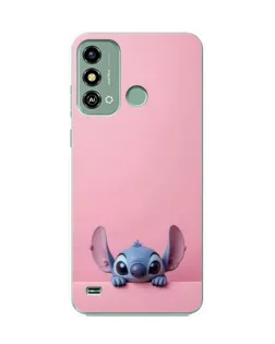 Чехол для ZTE Blade A53 с картинкой «Stitch выглядывает»