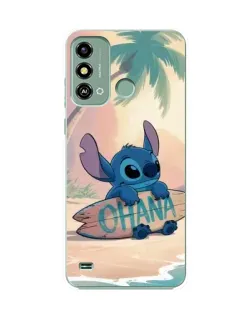 Чехол для ZTE Blade A53 с картинкой «Стич на серфе»