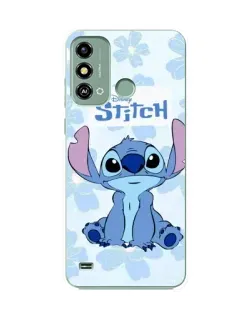 Чехол для ZTE Blade A53 с картинкой «Stitch среди цветов»
