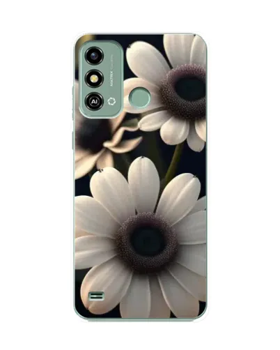 Чехол для ZTE Blade A53 с картинкой «Белые маргаритки макро»