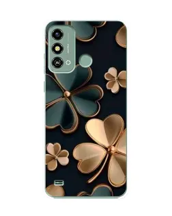 Чехол для ZTE Blade A53 с картинкой «Клевер в золоте»