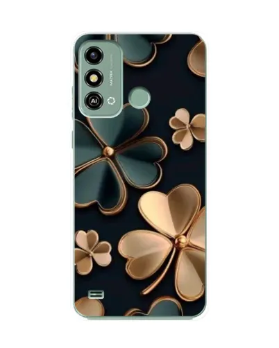 Чехол для ZTE Blade A53 с картинкой «Клевер в золоте»