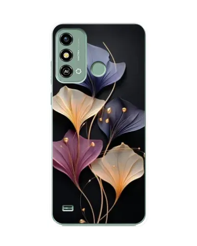 Чехол для ZTE Blade A53 с картинкой «Лиловые цветы грации»
