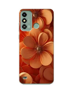 Чехол для ZTE Blade A53 с картинкой «Оранжевый макро цветок»