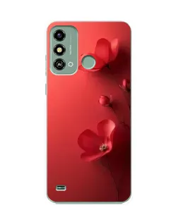 Чехол для ZTE Blade A53 с картинкой «Маковые соцветия»