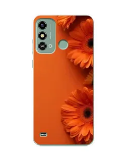 Чехол для ZTE Blade A53 с картинкой «Оранжевые герберы»