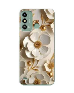 Чехол для ZTE Blade A53 с картинкой «Белие бумажние  цвети»