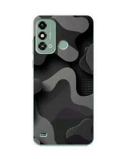 Чехол для ZTE Blade A53 с картинкой «Темный абстрактный камуфляж»
