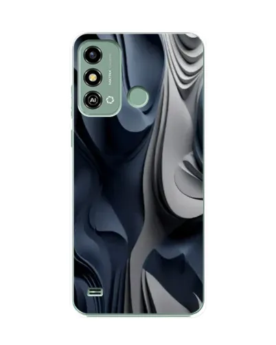 Чехол для ZTE Blade A53 с картинкой «Объемные синие складки» Чехол для ZTE Blade A53 с картинкой «Объемные синие складки»