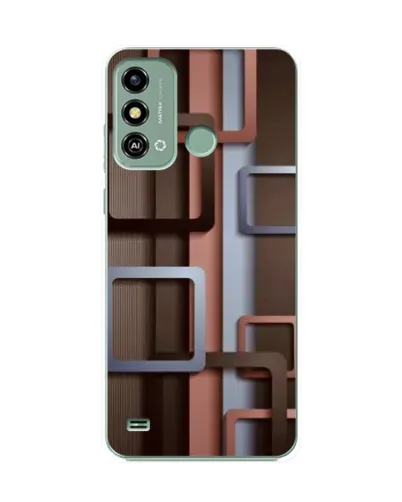 Чехол для ZTE Blade A53 с картинкой «Коричневые объемные квадраты» Чехол для ZTE Blade A53 с картинкой «Коричневые объемные квадраты»