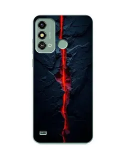 Чехол для ZTE Blade A53 с картинкой «Kрасная лавовая трещина»