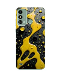 Чехол для ZTE Blade A53 с картинкой «Жидкое желтое золото»