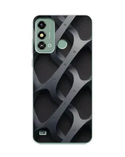 Чехол для ZTE Blade A53 с картинкой «Объемное серое плетение»