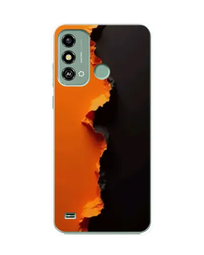Чехол для ZTE Blade A53 с картинкой «Оранжевый разлом» Чехол для ZTE Blade A53 с картинкой «Оранжевый разлом»