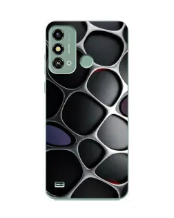 Чехол для ZTE Blade A53 с картинкой «Объемная темная решетка»
