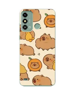 Чехол для ZTE Blade A53 с картинкой «Капибары с апельсинами»