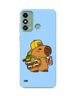 Чехол для ZTE Blade A53 с картинкой «Капибара на скейте»