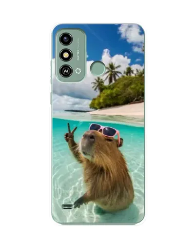 Чехол для ZTE Blade A53 с картинкой «Капибара на море» Чехол для ZTE Blade A53 с картинкой «Капибара на море»