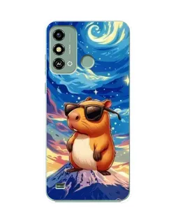 Чехол для ZTE Blade A53 с картинкой «Капибара Ван Гога»