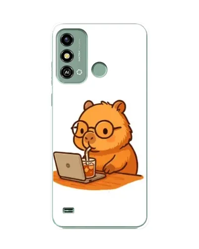 Чехол для ZTE Blade A53 с картинкой «Капибара с ноутбуком» Чехол для ZTE Blade A53 с картинкой «Капибара с ноутбуком»