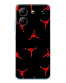 Чехол для ZTE Blade A54 с картинкой «Jordan Red Pattern»