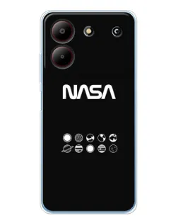 Чехол для ZTE Blade A54 с картинкой «NASA — технический принт» Чехол для ZTE Blade A54 с картинкой «NASA — технический принт»
