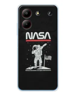 Чехол для ZTE Blade A54 с картинкой «NASA — шагаем по Луне» Чехол для ZTE Blade A54 с картинкой «NASA — шагаем по Луне»