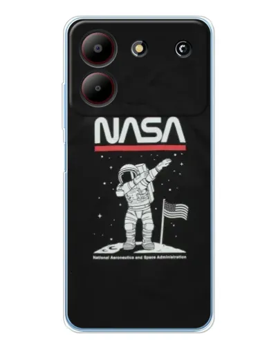 Чехол для ZTE Blade A54 с картинкой «NASA — шагаем по Луне» Чехол для ZTE Blade A54 с картинкой «NASA — шагаем по Луне»