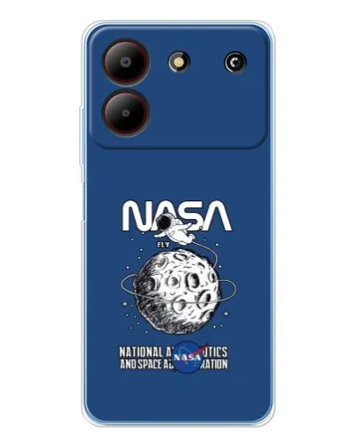 Чехол для ZTE Blade A54 с картинкой «NASA — лунная миссия» Чехол для ZTE Blade A54 с картинкой «NASA — лунная миссия»