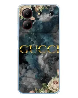 Чохол для ZTE Blade A54 з картинкою «Абстрактні квіти Gucci»
