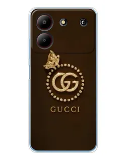 Чохол для ZTE Blade A54 з картинкою «Gucci — золотий метелик»