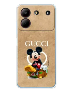 Чохол для ZTE Blade A54 з картинкою «Міккі Маус Gucci — крафт»